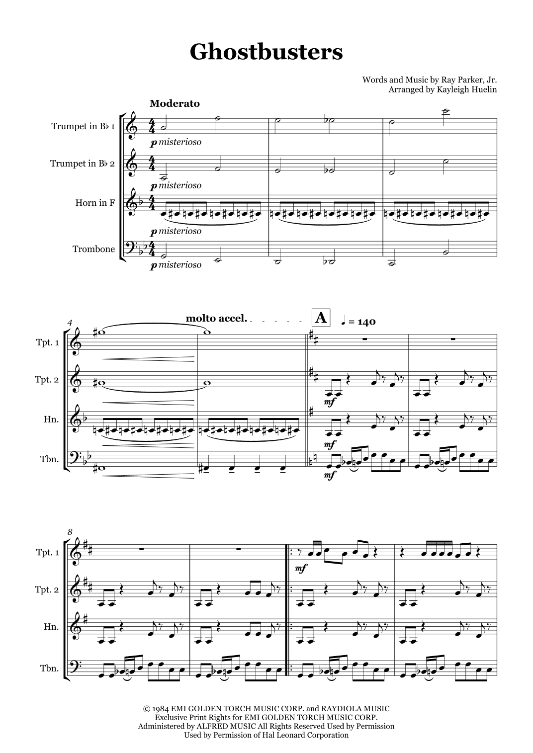 Ghostbusters (arr. Kayleigh Huelin)