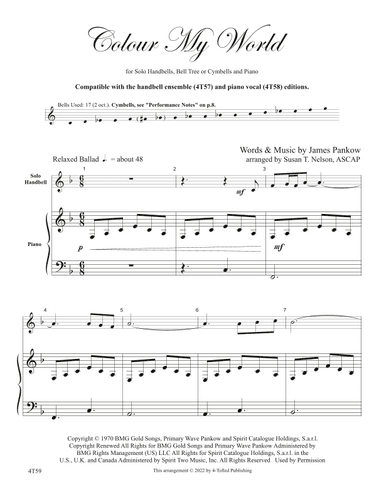 Colour My World (arr. Susan T. Nelson)