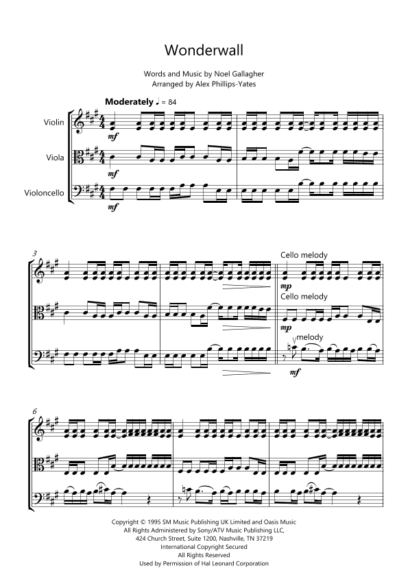 Wonderwall (arr. Alex Phillips-Yates)