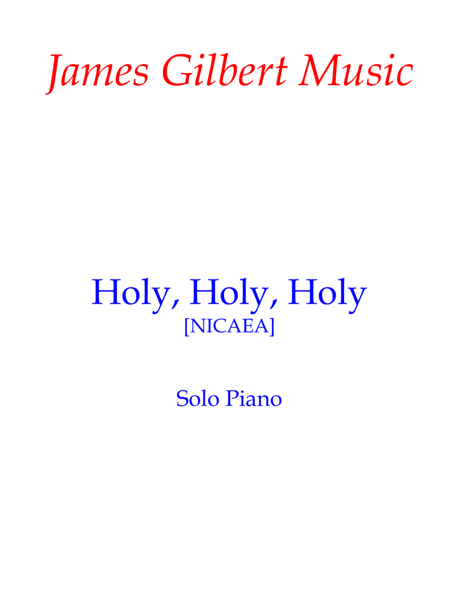 Holy, Holy, Holy (arr. James Gilbert)