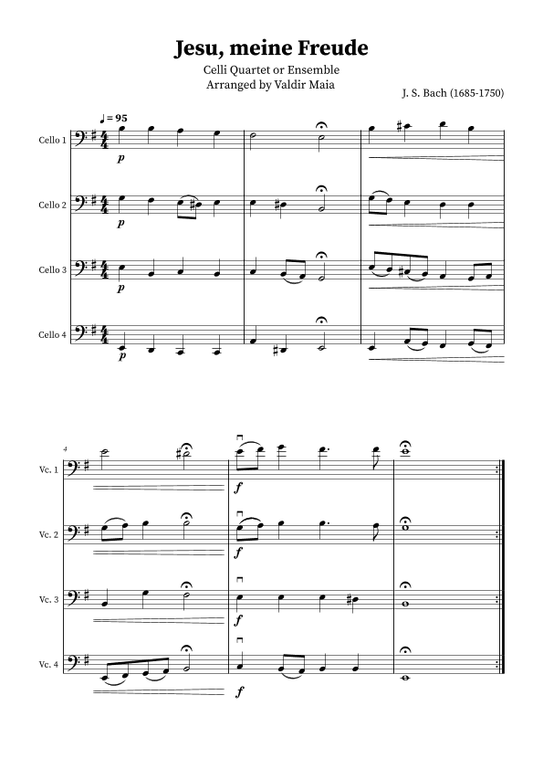 Jesu, meine Freude (arr. Valdir Maia)