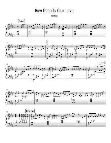 How Deep Is Your Love (arr. eduardo)