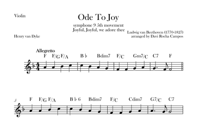Ode To joy (Symphony 9 5th movement) (arr. Davi Rocha Campos)