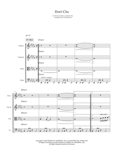 Don't Cha (arr. Joe Deninzon)