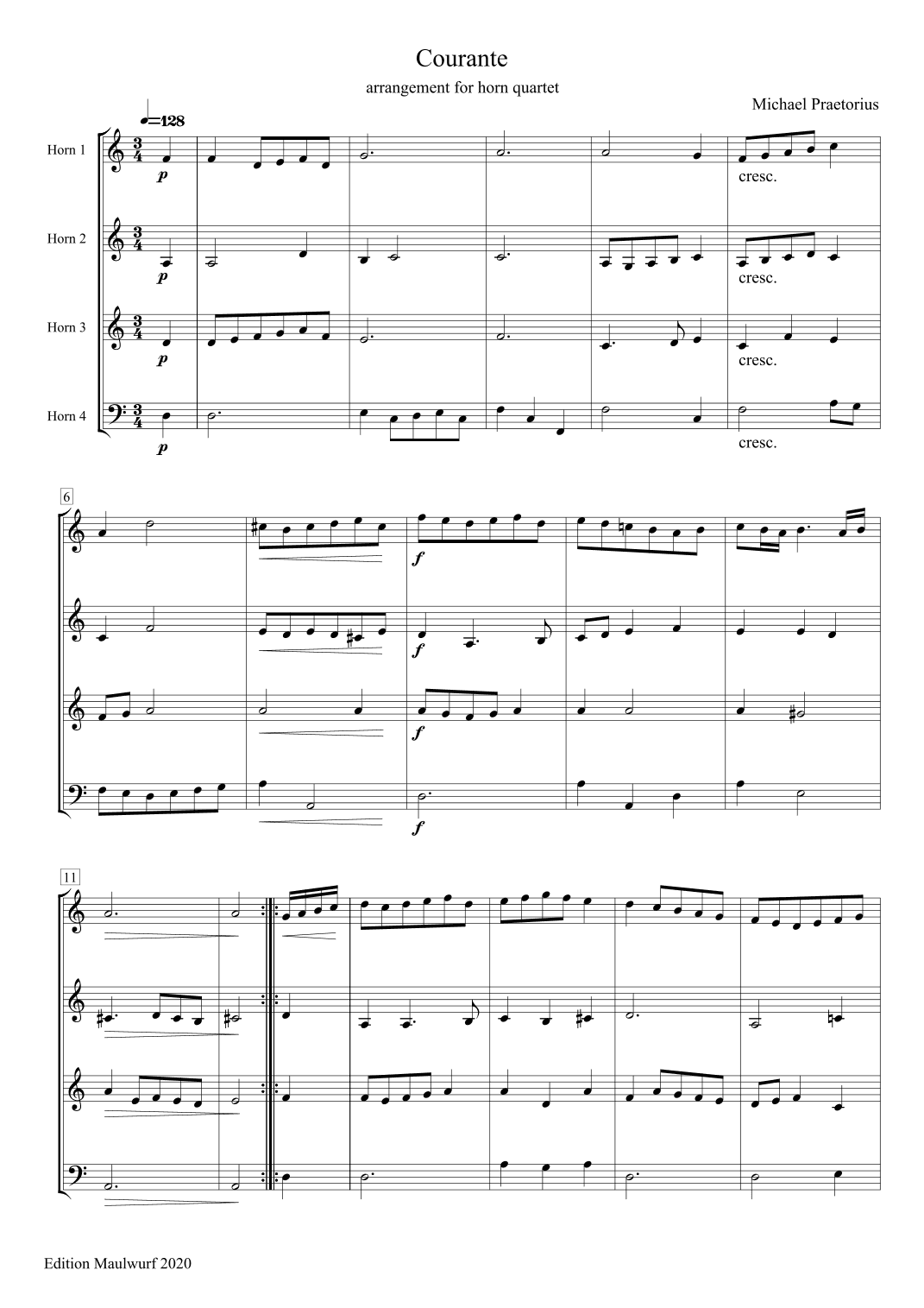 Courante (arr. Edition Maulwurf)