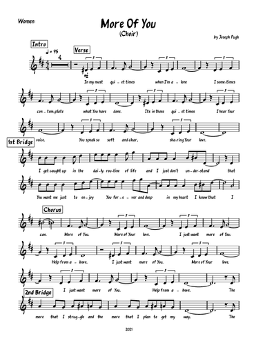 More Of You (For Choir)
