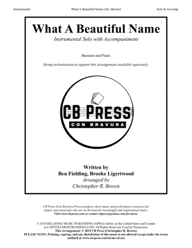 What A Beautiful Name (arr. Christopher R. Brown)