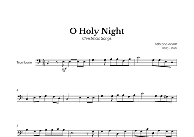 O Holy Night for Easy Trombone Solo (arr. Marcos Soares)
