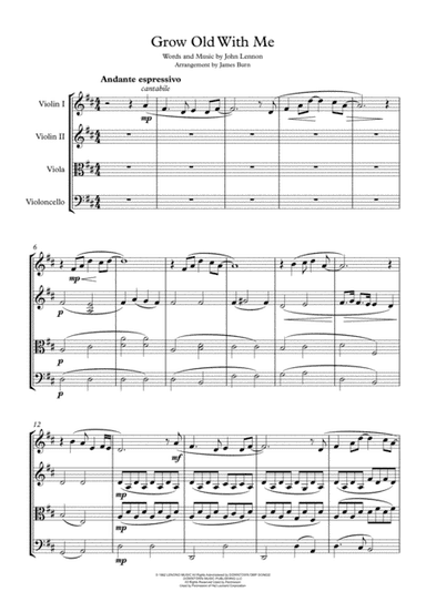Grow Old With Me (arr. JAMES BURN)