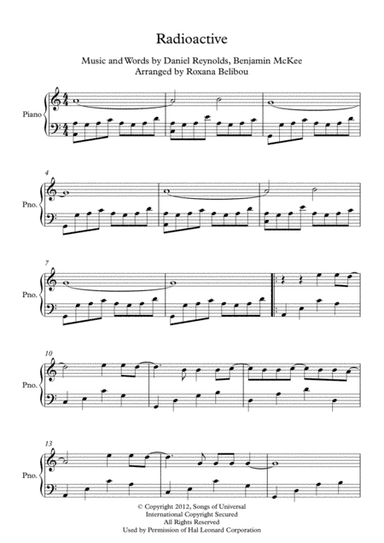 Radioactive (arr. Roxana Belibou)
