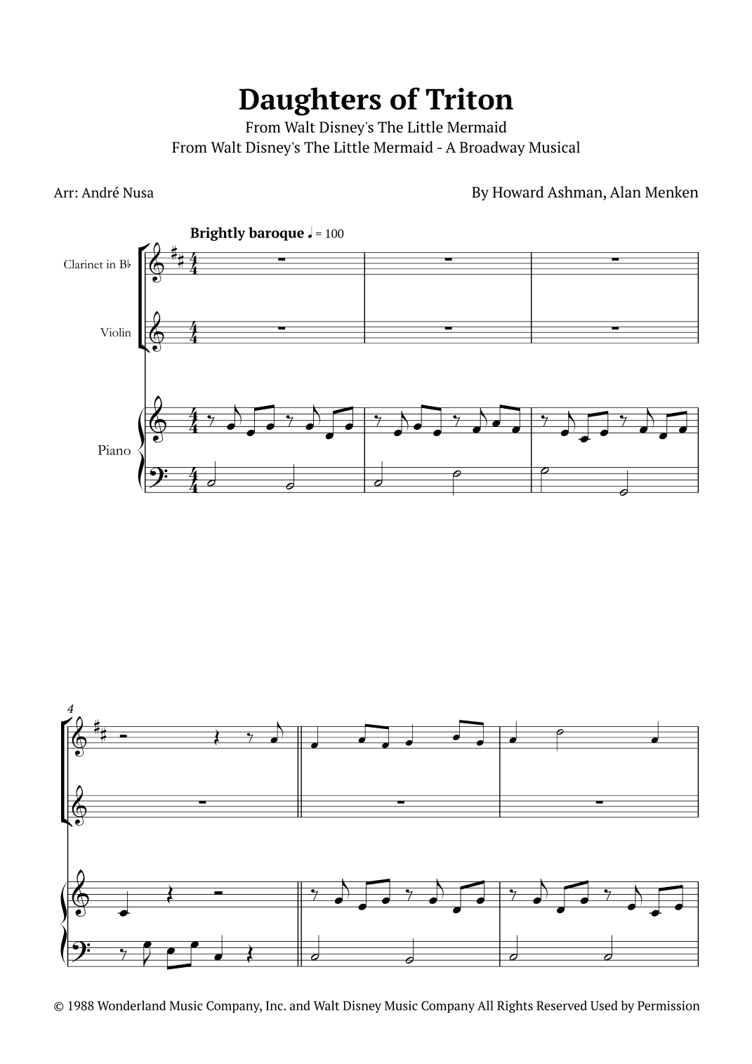 Daughters Of Triton (arr. André Nusa)