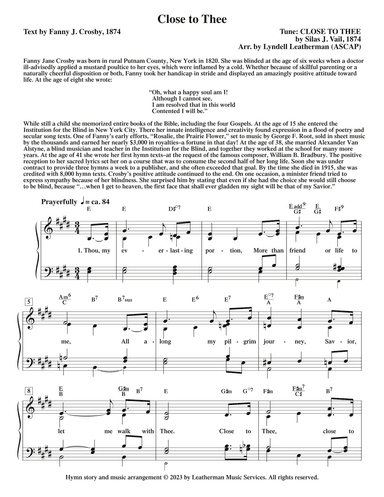 Close to Thee (arr. Lyndell Leatherman)