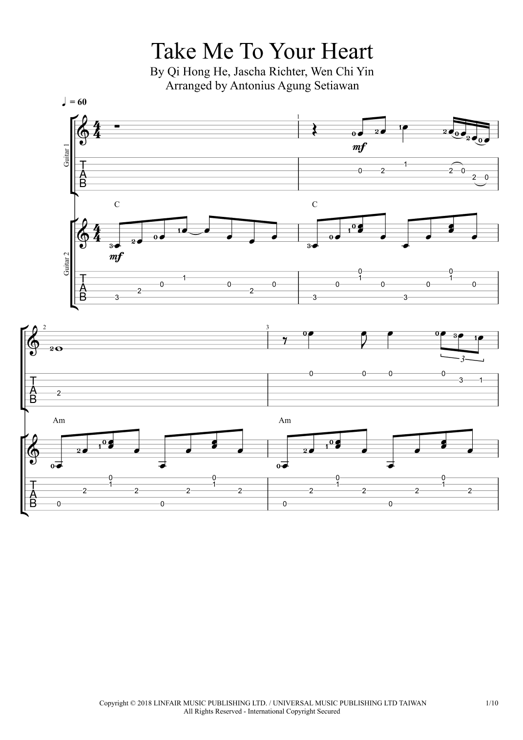 Take Me To Your Heart (arr. Antonius Agung Setiawan)