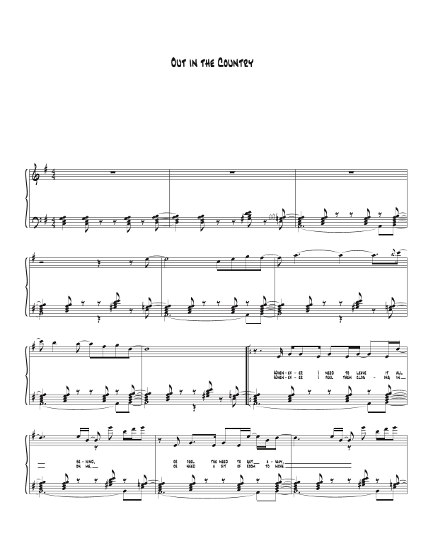 Out In The Country (arr. Biegler)