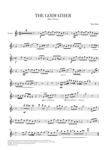 The Godfather (main Theme) (arr. Cadenza Editions)