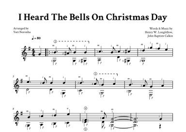 I Heard The Bells On Christmas Day - Classical Guitar (Easy Intermediate Guitar) (arr. Yuri Noronha)