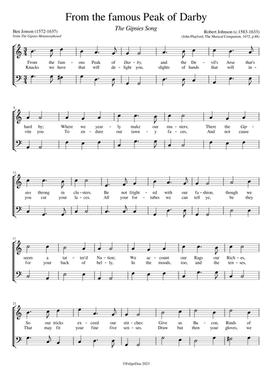 From the famous Peak of Darby (arr. Early Music Scores)