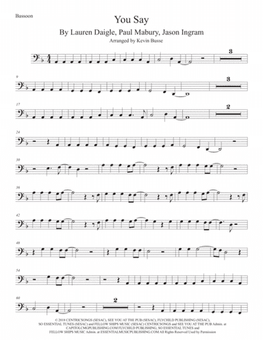 You Say (arr. Kevin Busse)