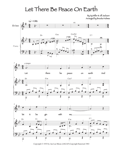 Let There Be Peace On Earth (arr. Brooks Holmes)