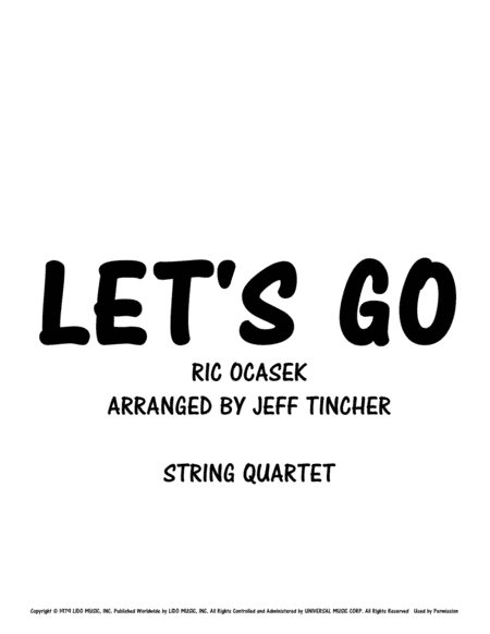 Let's Go (arr. Jeff Tincher)