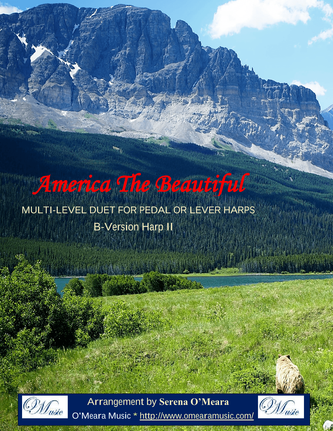 America The Beautiful, Multi-Level Duet for Harps, B Version, Harp II (arr. Serena O'Meara)