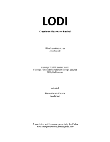 Lodi (arr. Jim Farley)