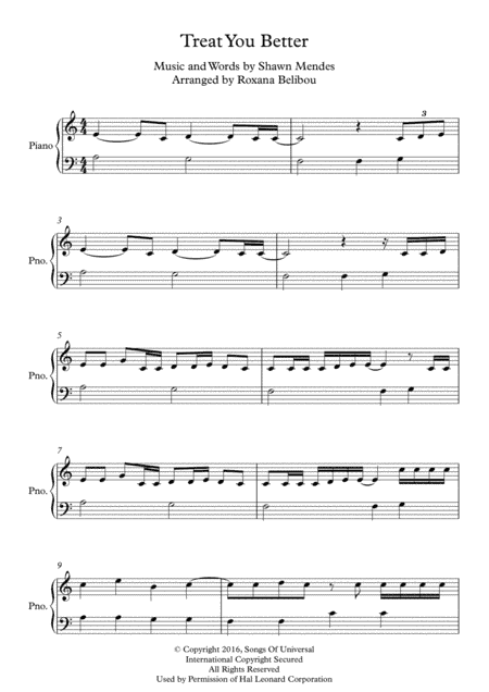 Treat You Better (arr. Roxana Belibou)