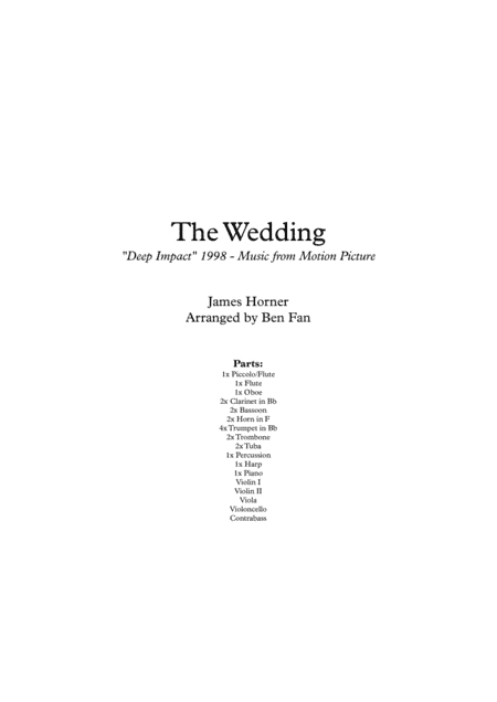 The Wedding (arr. Ben Fan)