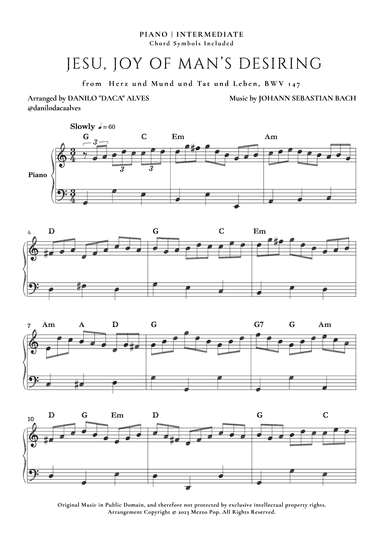 Jesu, Joy of Man's Desiring (arr. Danilo "Daca" Alves)
