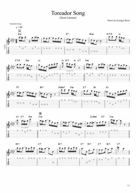 Toreador song (from Carmen) (arr. João Gabriel Rosa)