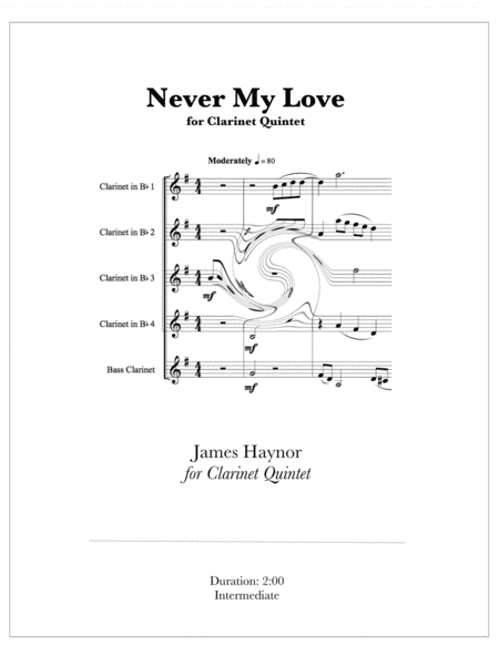 Never My Love (arr. James Haynor)