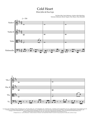 Cold Heart (pnau Remix) (arr. Ignacio Quiroz)