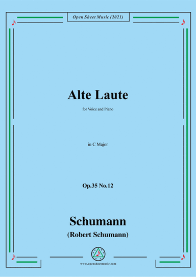 Schumann-Alte Laute,Op.35 No.12,in C Major (arr. Open Cloud)