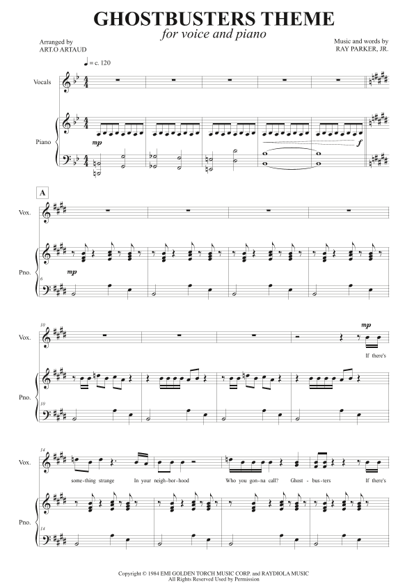 Ghostbusters (arr. Art.o Artaud)
