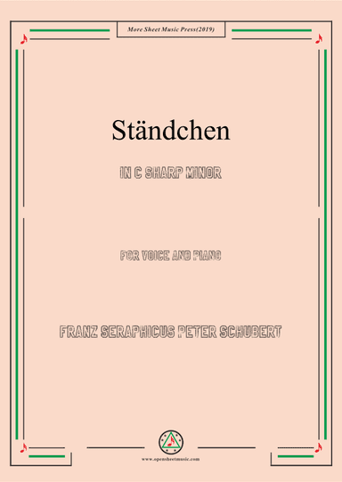 Schubert-Ständchen,in c sharp minor,for Voice&Piano (arr. MSM)