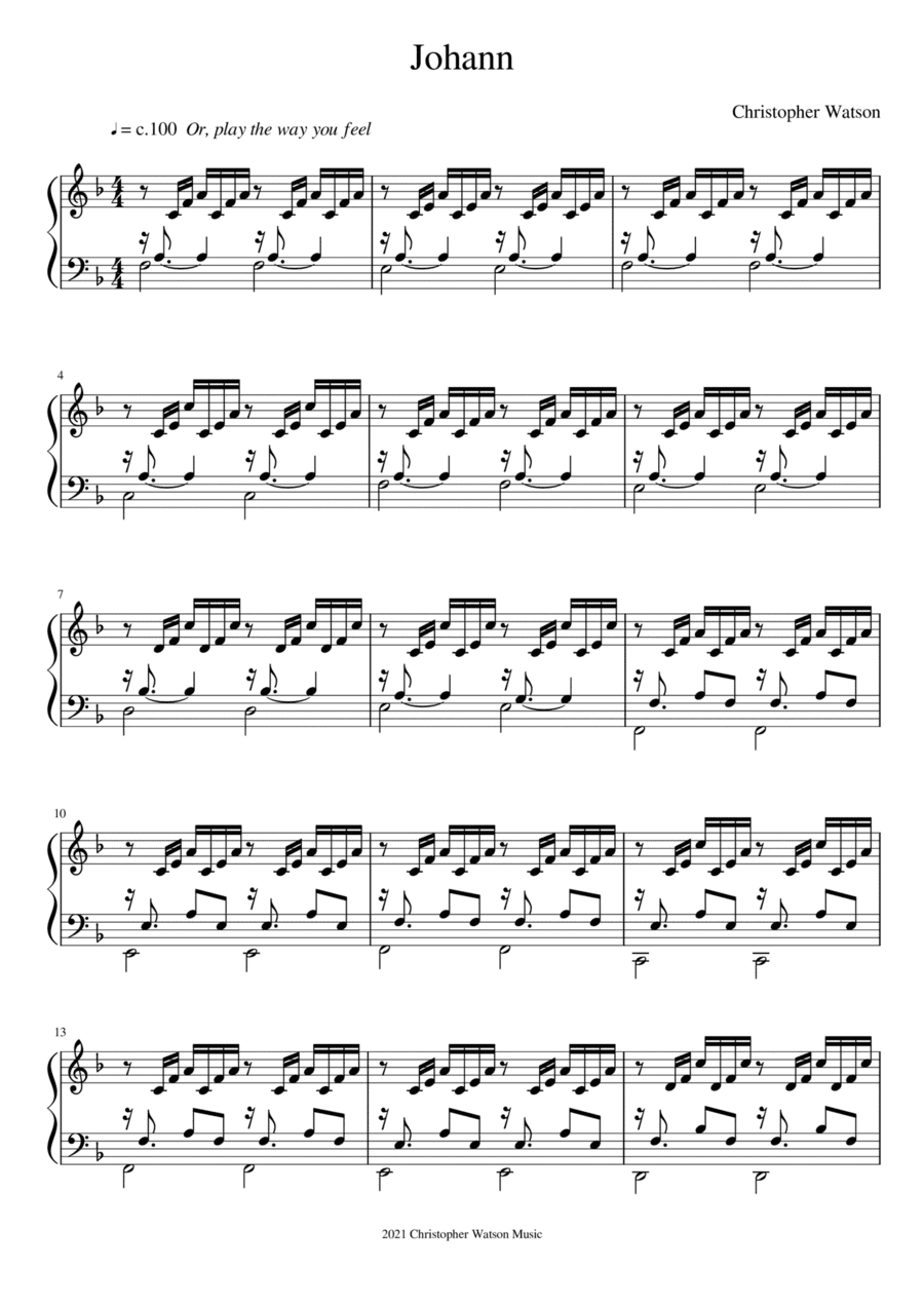 Johann (Piano Solo)