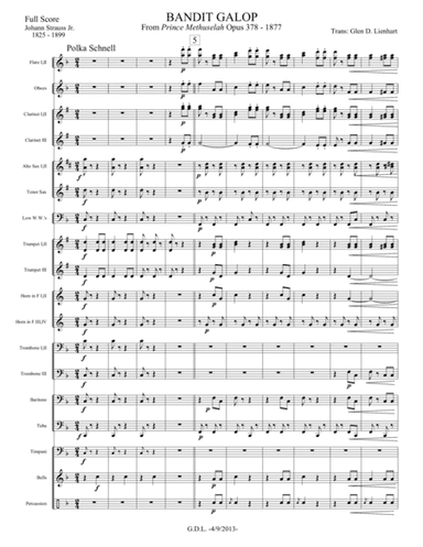 Bandit Galop - Extra Score (arr. Glen D. Lienhart)