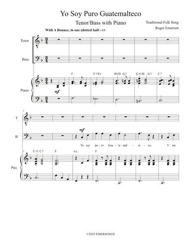 Yo Soy Puro Guatemalteco (I Am Pure Guatemalan) (arr. Roger Emerson)