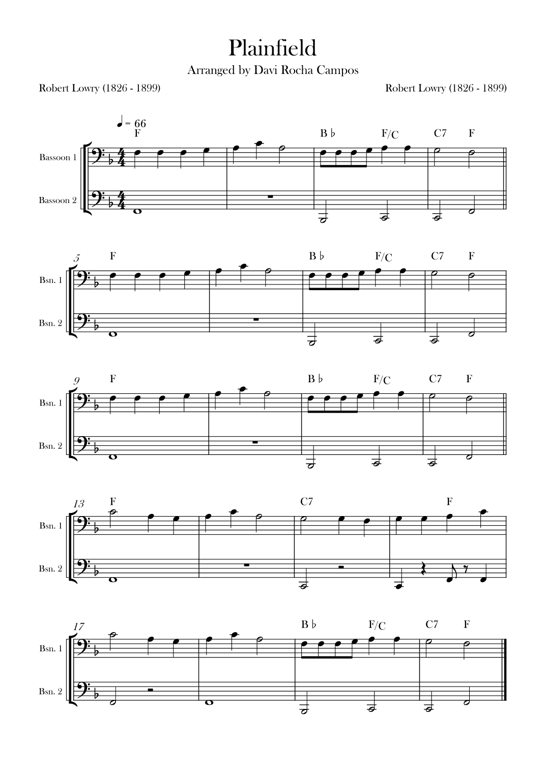 Plainfield (arr. Davi Rocha Campos)