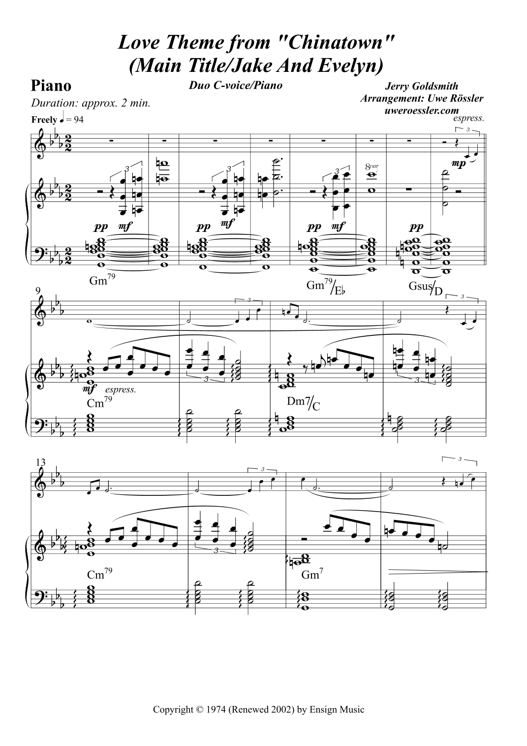 Chinatown (arr. Uwe Rössler Roessler Rassler)