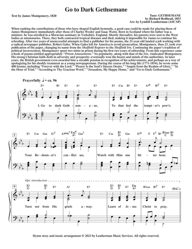 Go to Dark Gethsemane (arr. Lyndell Leatherman)