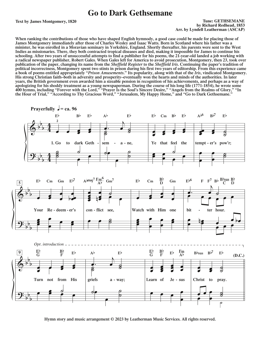 Go to Dark Gethsemane (arr. Lyndell Leatherman)