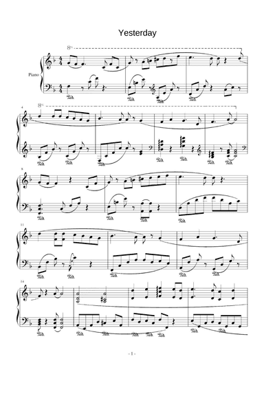 Yesterday (arr. The Beatles)
