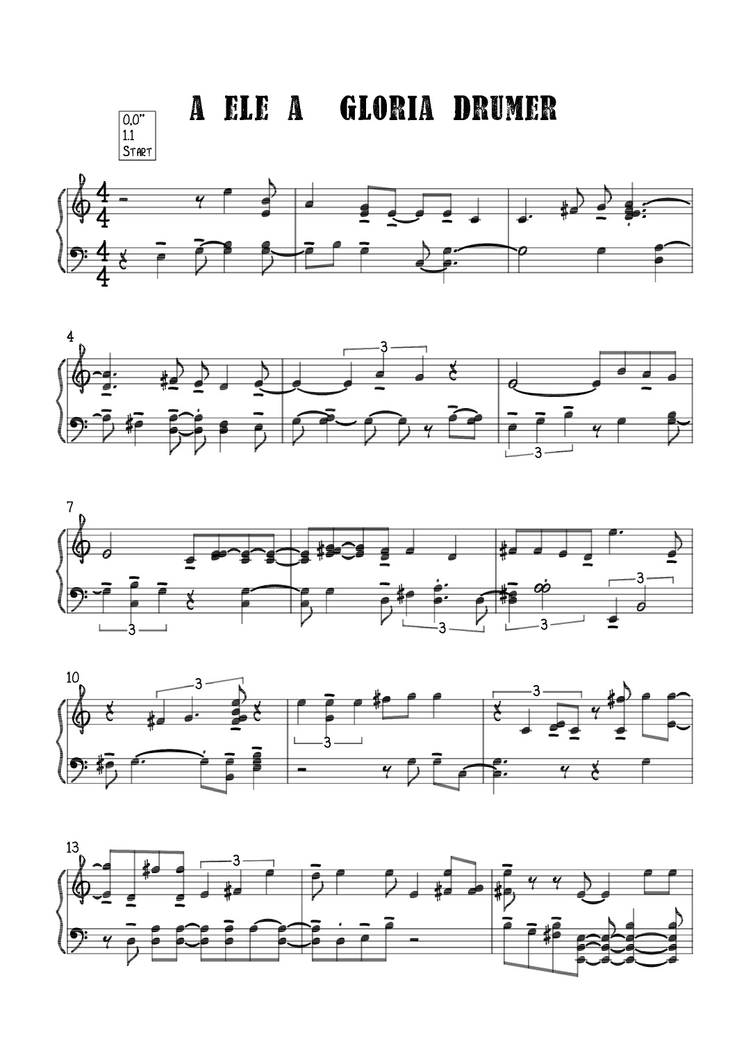 A Ele A Gloria (to Him Be The Glory) (arr. by ezequiel)