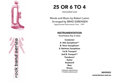 25 Or 6 To 4 (arr. Brad Esbensen)