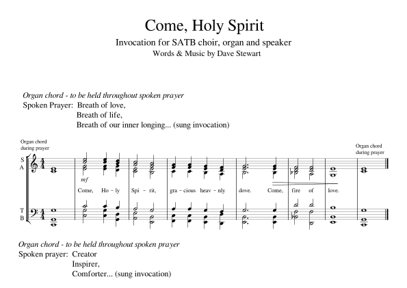 Come, Holy Spirit (Choral invocation with spoken prayer)