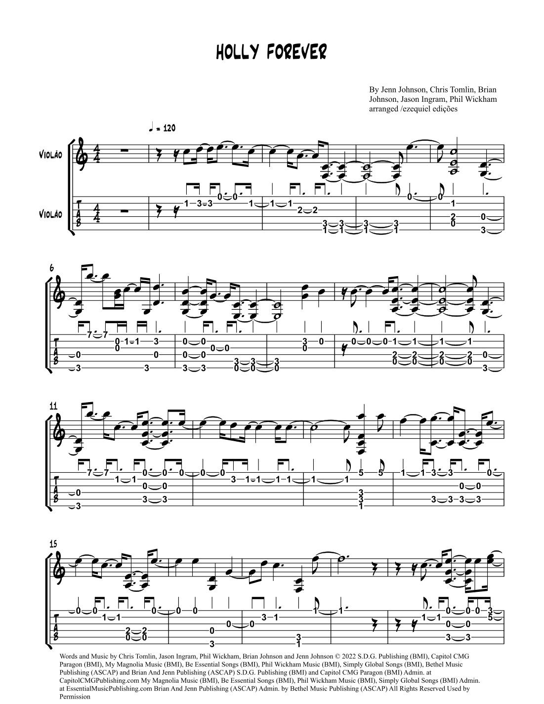 Holy Forever (arr. BY EZEQUIEL EDIÇÕES)
