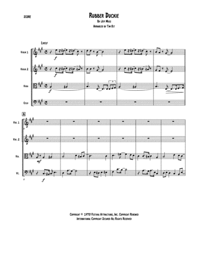 Rubber Duckie (arr. Tim Olt)