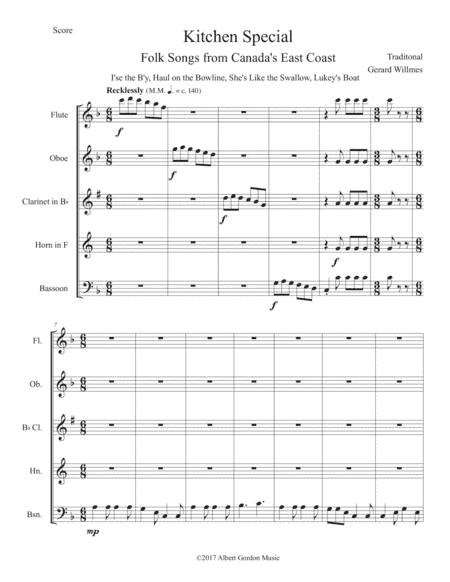 Kitchen Special (arr. Gerard Willmes)