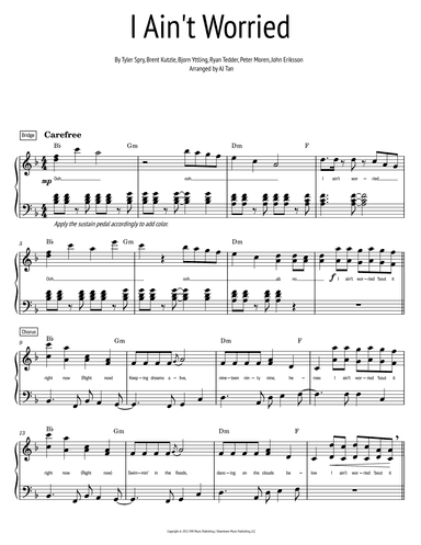 I Ain't Worried (arr. AJ Tan)